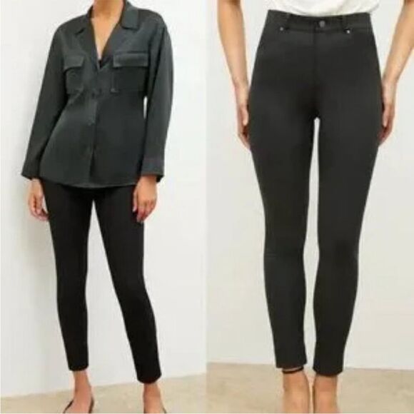 MM Lafleur Sammataro Jean Pants Ankle Stretch Black Minimalist Sz 4 #SMS1BLK - Picture 2 of 12